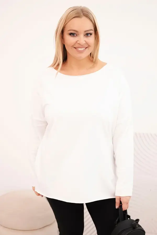 Kesi Plus Size asimetrična bluza s dugim rukavima