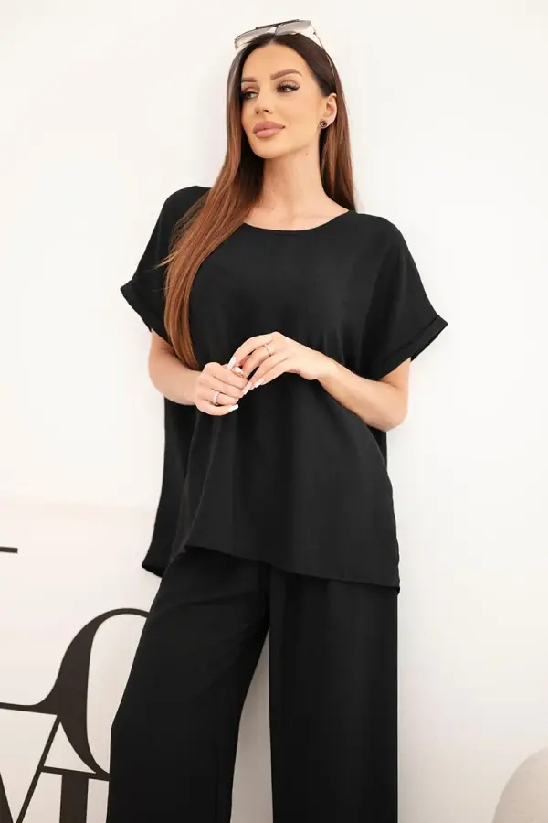 Kesi Włoski Plus size bluza i široke hlače Kesi Włoski
