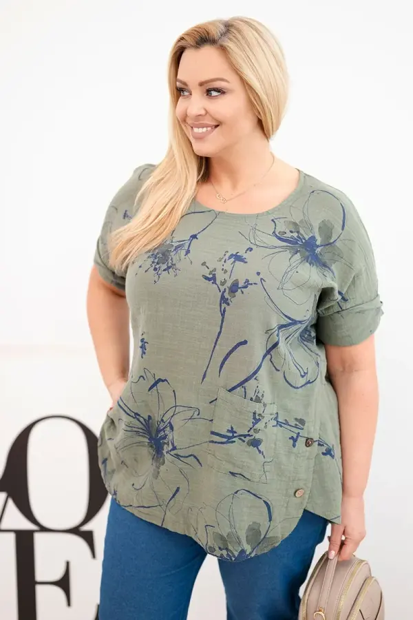 Kesi Włoski Plus size bluza Kesi Włoski s džepom