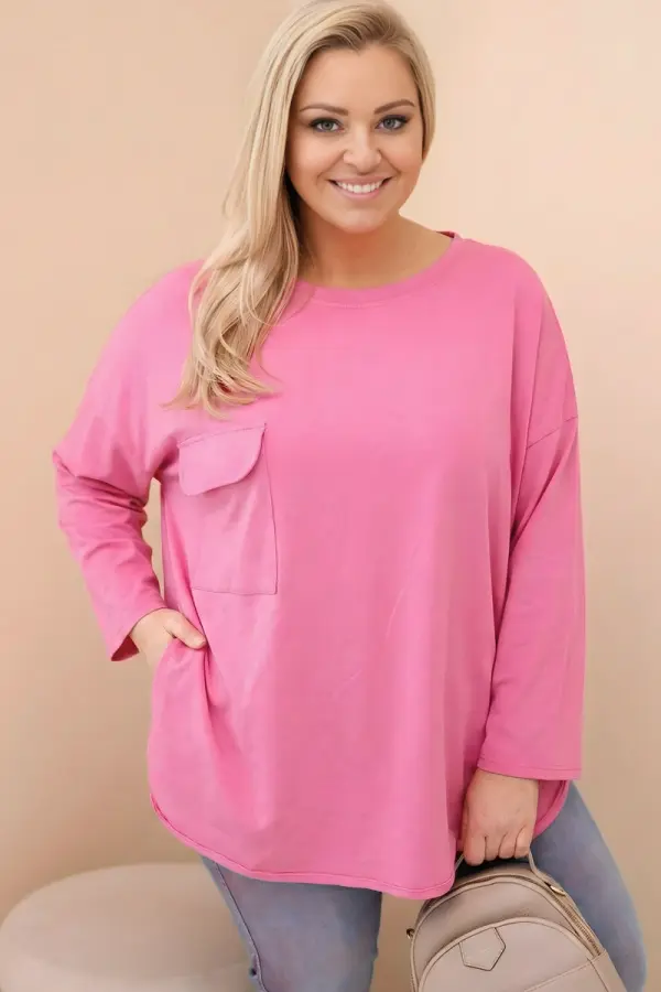 Kesi Włoski Plus size bluza s džepom