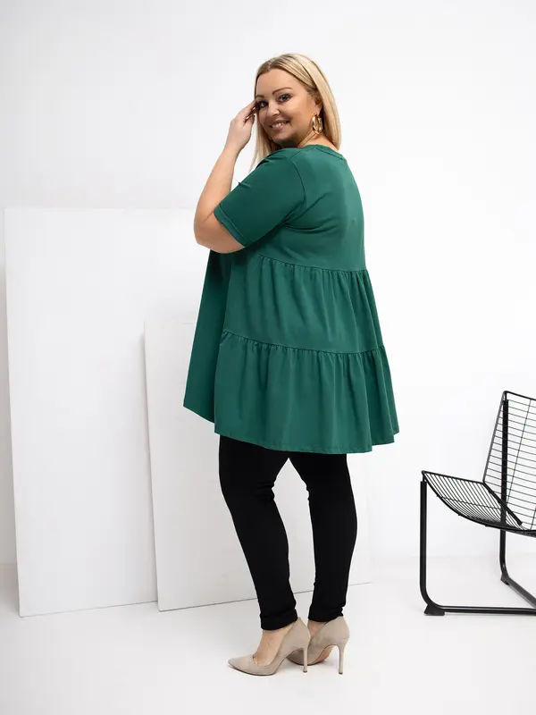 RELEVANCE Plus size bluza u tamnozelenoj boji