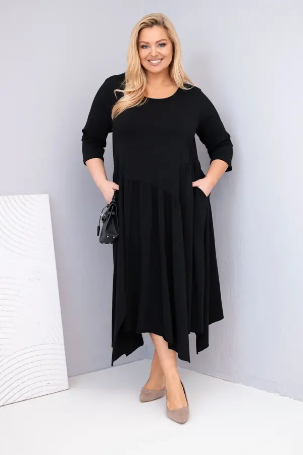Kesi Włoski Plus size haljina s asimetričnim rubom
