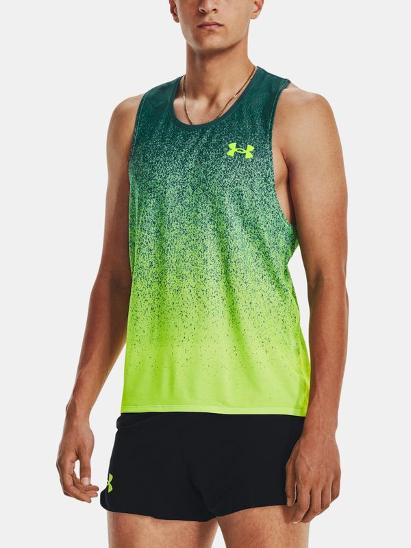 Under Armour Pod oklopom tenk vrh UA RUSH CICADA SINGLET-GRN - Muškarci