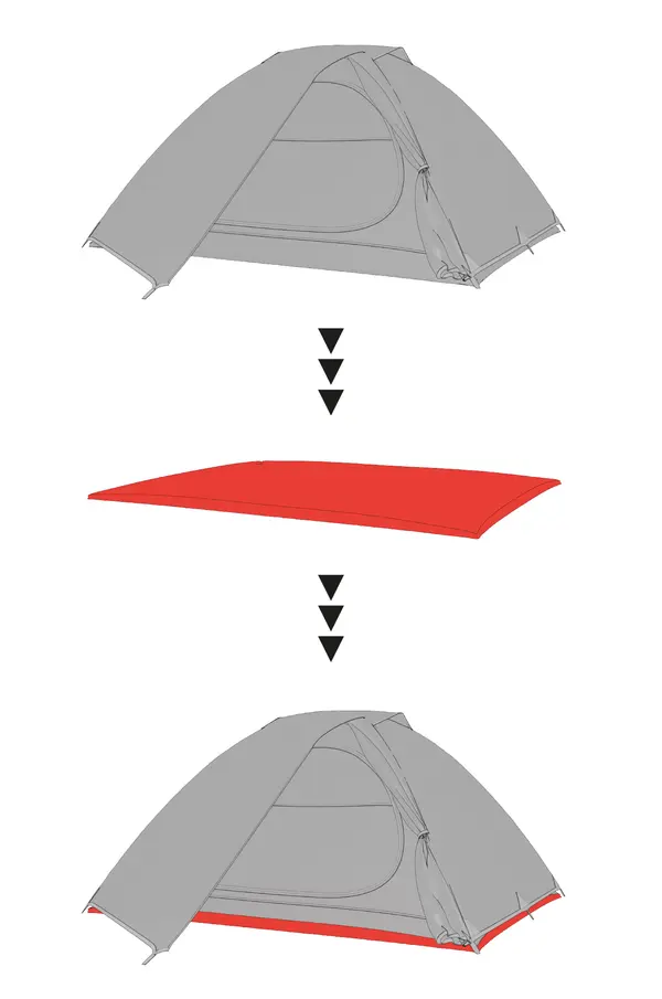 HANNAH Podlážka ke stanu Hannah GROUNDSHEET 2 graphite II