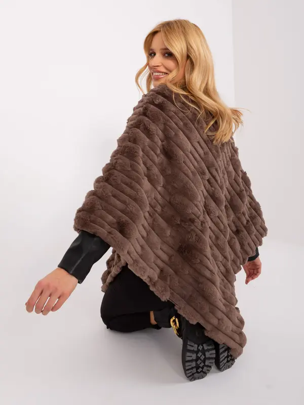 Wool Fashion Italia Poncho-AT-PN-2347.68-brown