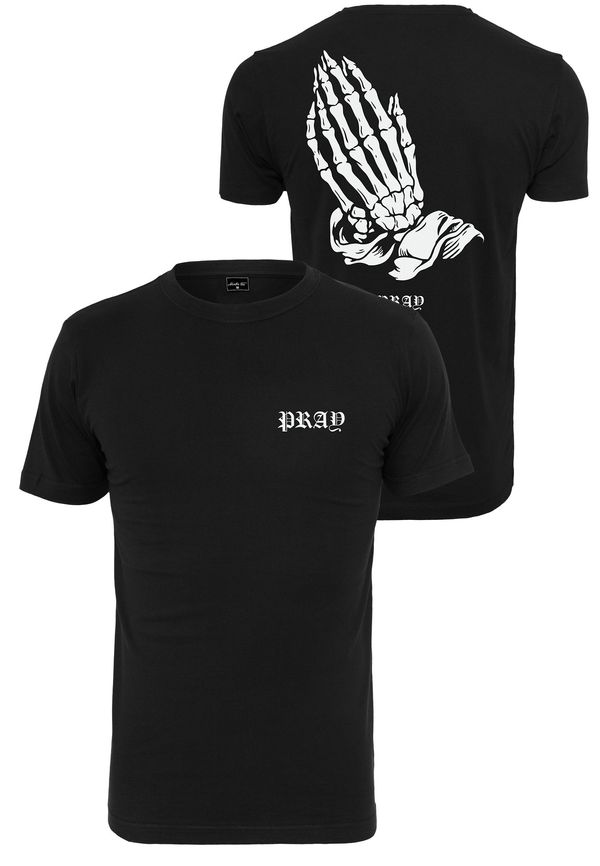MT Men Pray Skeleton Hands Tee Black