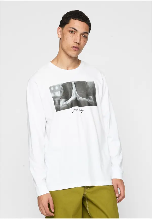 Mister Tee Pray the long sleeve white