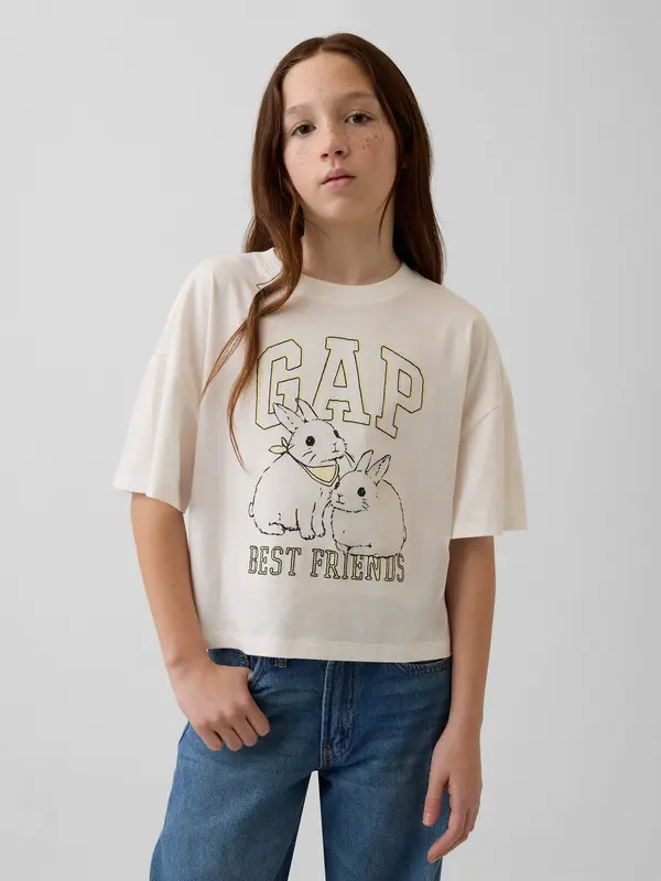 GAP Predimenzionirana djevojačka majica s GAP logom