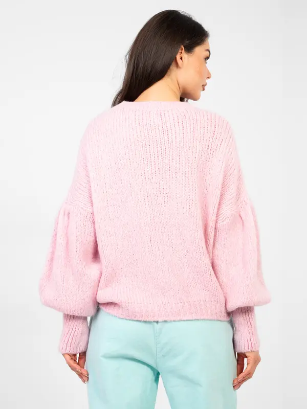 Italy Moda Predimenzionirani pastelno ružičasti džemper