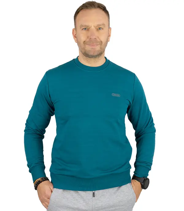 Pri Pri Men's hoodless sports sweatshirt with small reflector