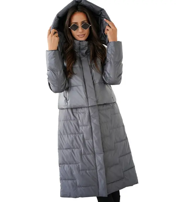 Pri Pri Quilted 2-in-1 Insulated coat Can be worn as a jacket