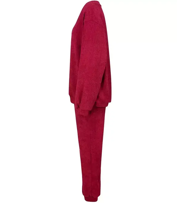 Pri Pri Women's corduroy tracksuit composed of a sweatshirt and trousers. Loose cut