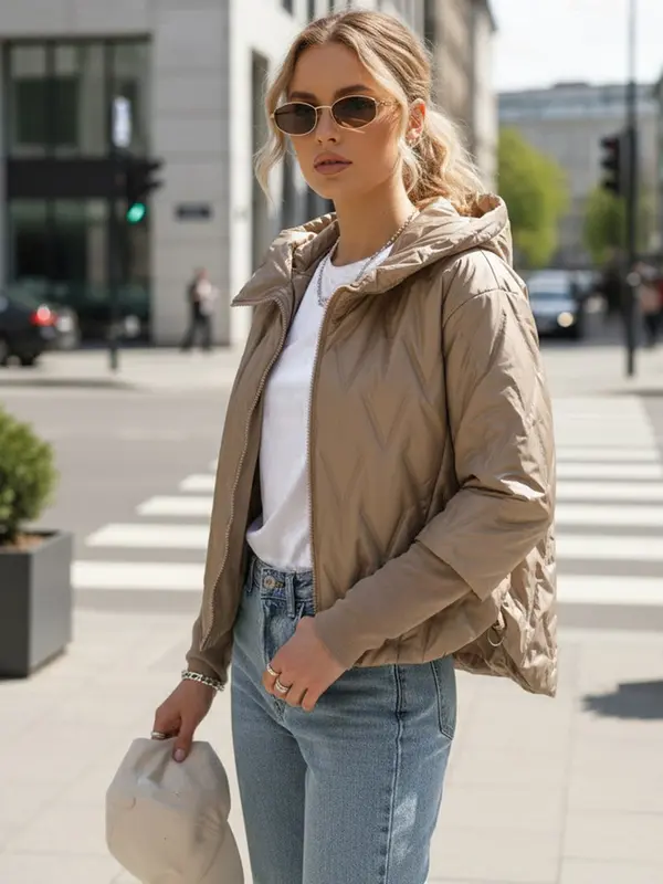DStreet Prošivena zimska jakna s kapuljačom