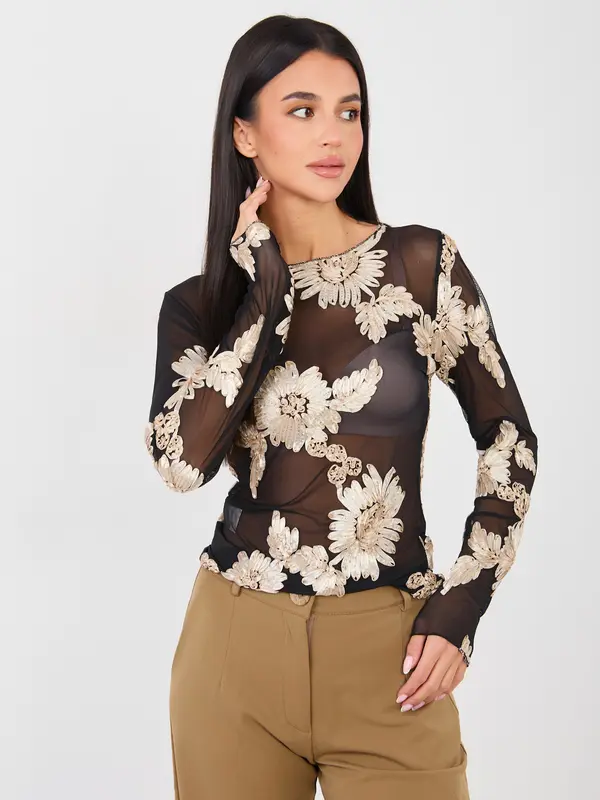 Italy Moda Prozirna bluza s uzorkom