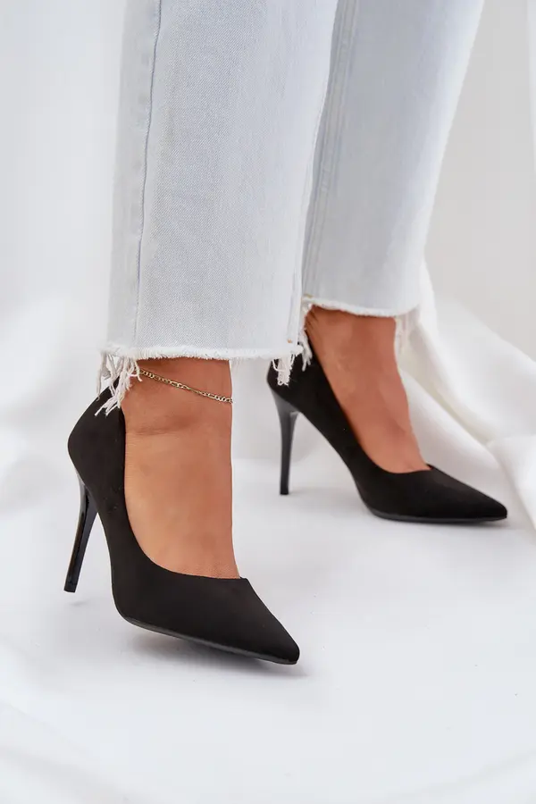 Boto PS1 Classic Stiletto Heels From Eco Suede Black Navinda