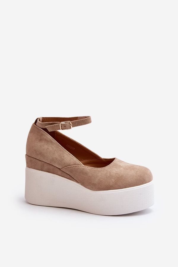 PS1 PS1 Women's Beige Wedge Espadrilles Malla