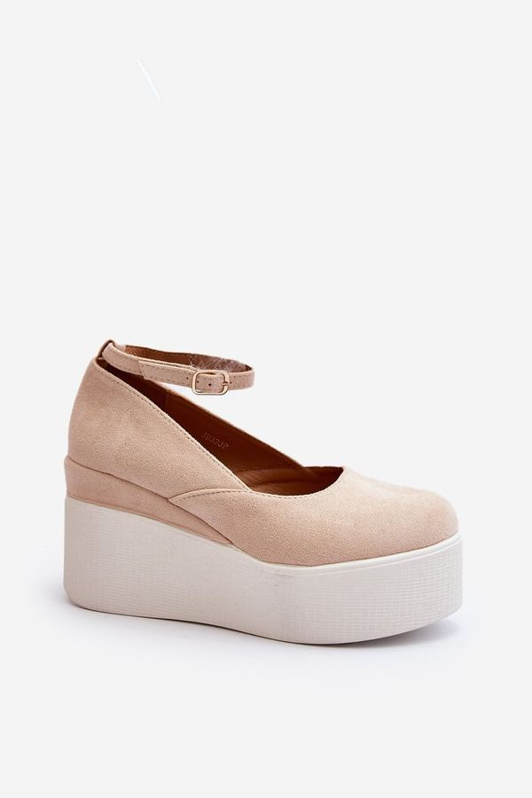 PS1 PS1 Women's Wedge Espadrilles in Light Beige Malla