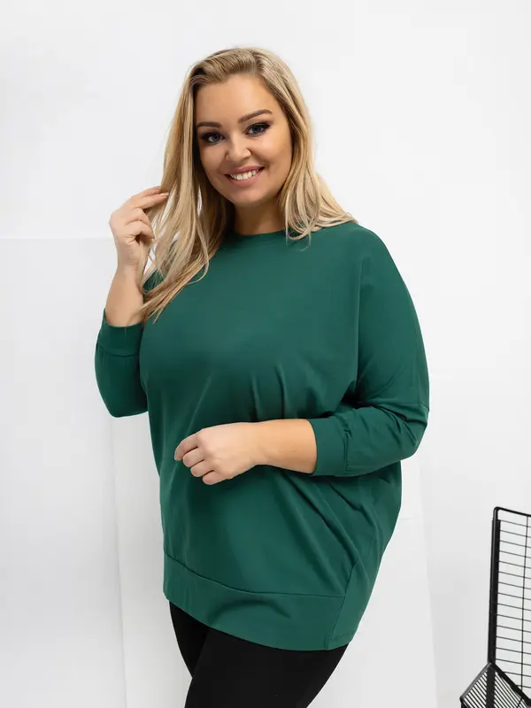 RELEVANCE Pulover za veće veličine u tamnozelenoj boji