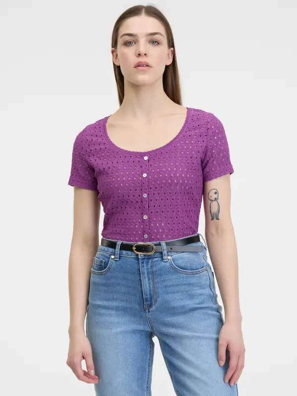 Orsay Purple Women's T-Shirt ORSAY - Women's