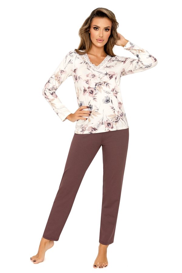 Donna Pyjamas Belinda Long Ecru Ecru