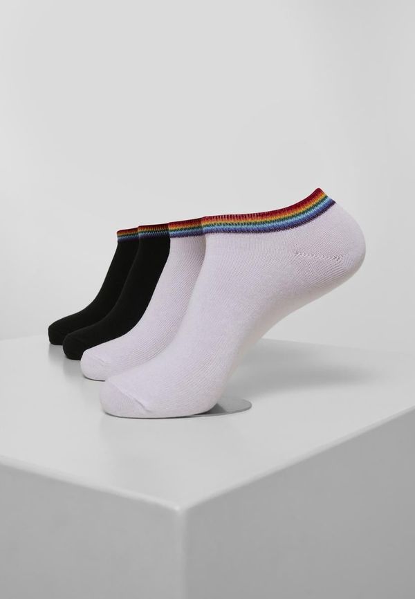 Urban Classics Accessoires Rainbow Socks No Show 4-Pack black/white