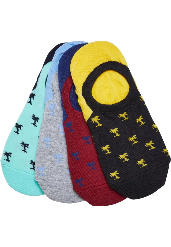 Urban Classics Reccyled Yarn Invisbile Palmtree Socks 4-Pack Multicolor