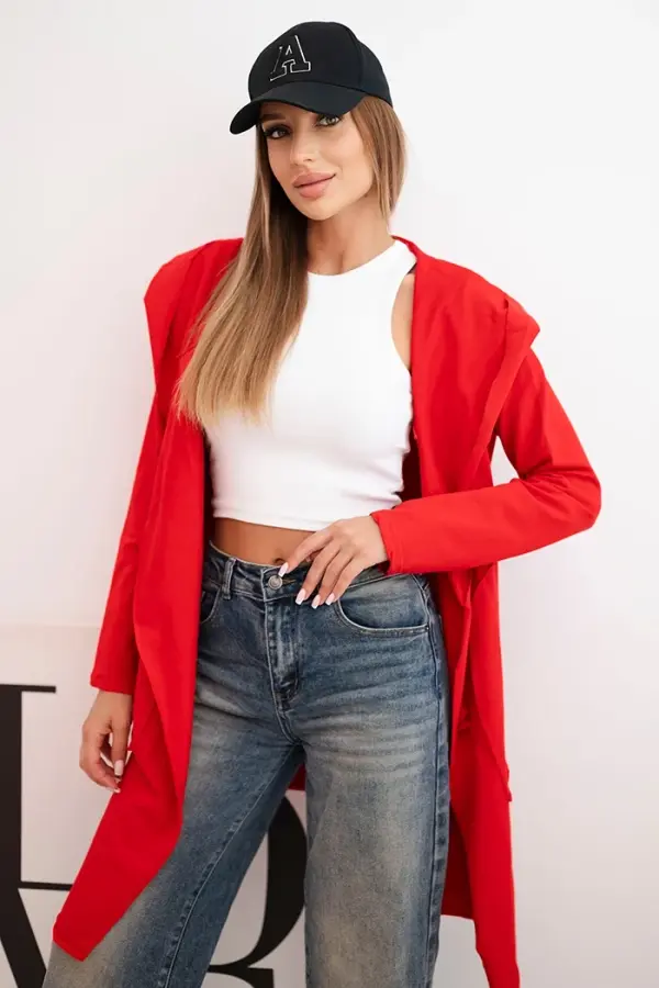 Kesi Red cape with loose hood