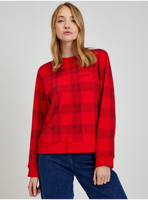 Calvin Klein Red Checkered Sweatshirt Calvin Klein Jeans Holiday - Ladies
