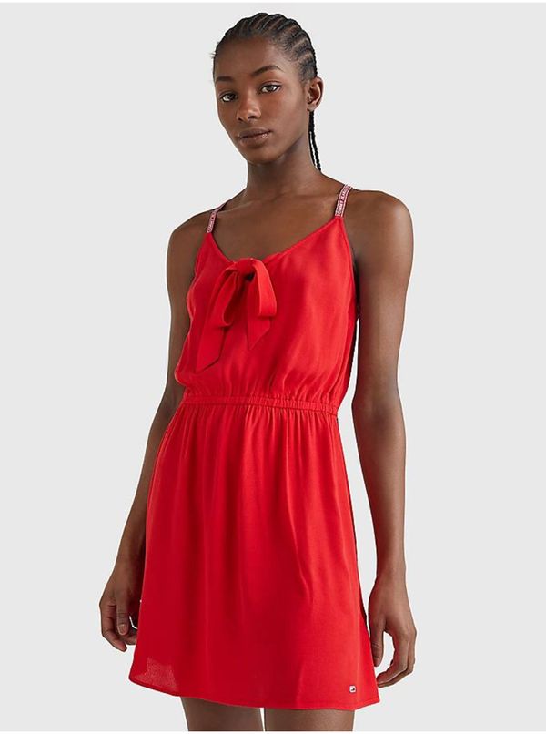 Tommy Hilfiger Red Ladies Dress on Straps Tommy Jeans - Women