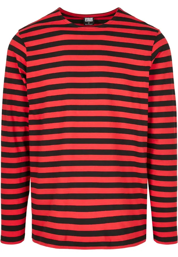 Urban Classics Regular Stripe LS burnt/bl