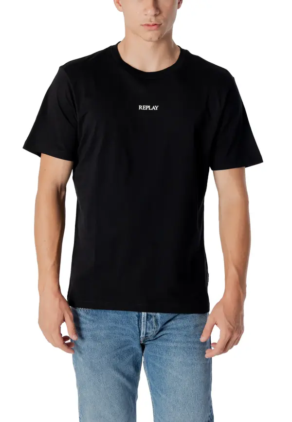 Replay Replay crna majica kratkih rukava