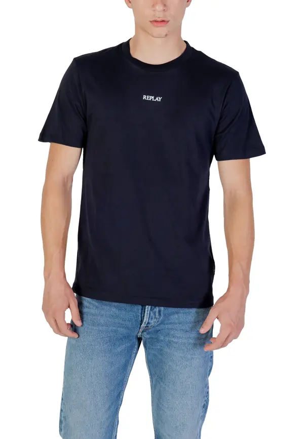 Replay Replay tamnoplava majica kratkih rukava