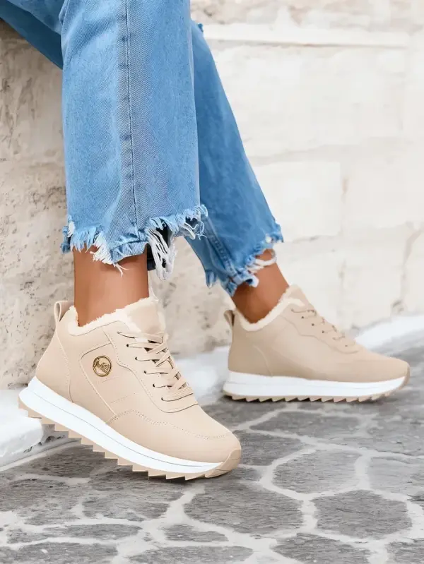 Resti Resti Beige insulated women's sports shoes Lahho