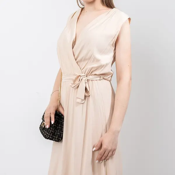 Resti Resti Beige women's maxi dress - Clothing