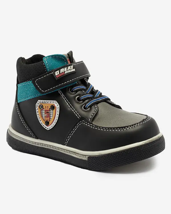 Resti Resti Black boys' boots Wiasio- Footwear