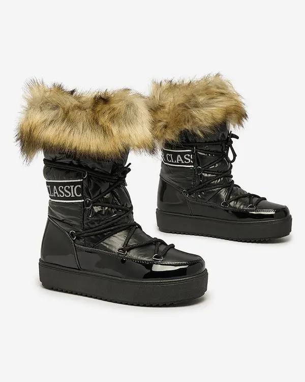 Resti Resti Black slip-on boots a'la snow boots for women Gomllo