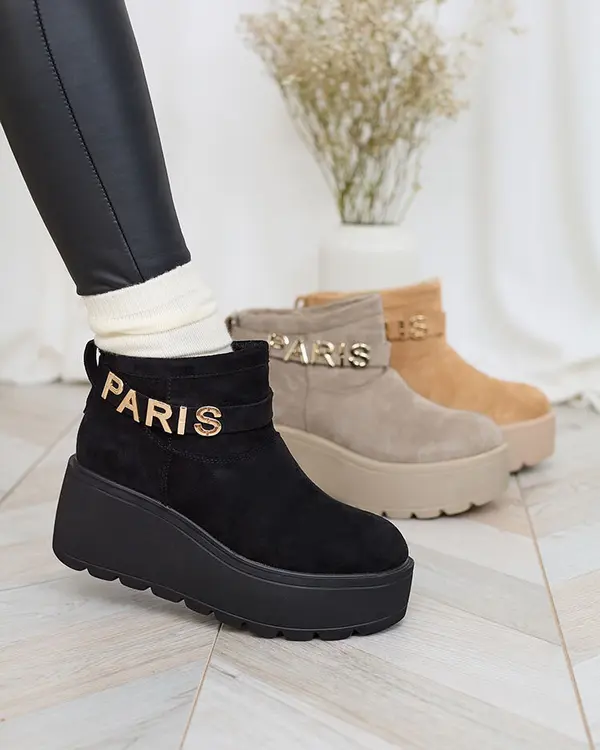 Resti Resti Black women's boots a'la snow boots with ornament Parisela