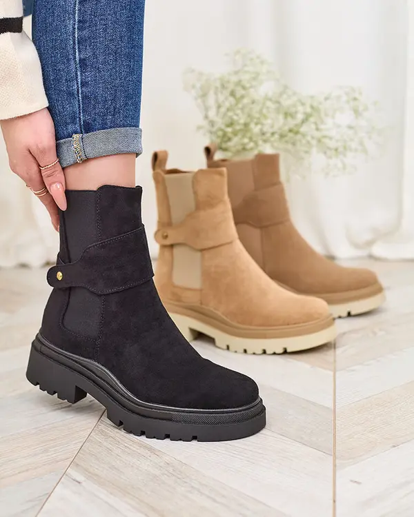 Resti Resti Black women's boots with decorative strap Doasa