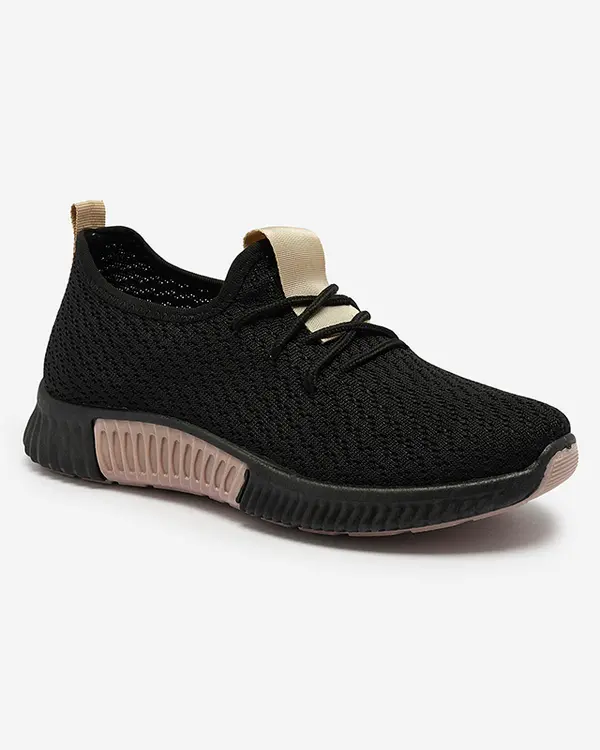 Resti Resti Black women's sports shoes with brown inserts Keteti - Footwear