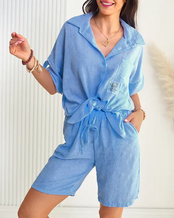 Resti Resti Cotton and linen women's shirt set