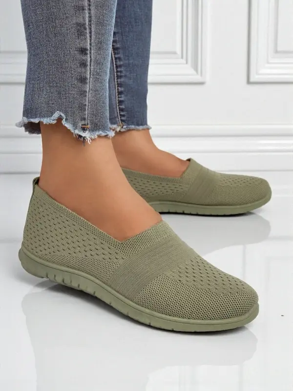Resti Resti Gaia Verde Women's Moccasins – Comfortable Green Fabric Flat Shoes
