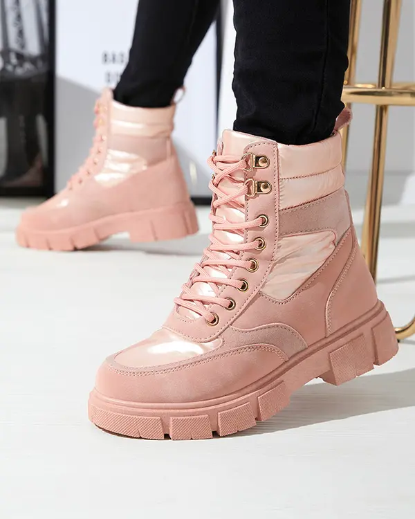 Resti Resti Pink women's insulated trapper boots Kasemi- Footwear