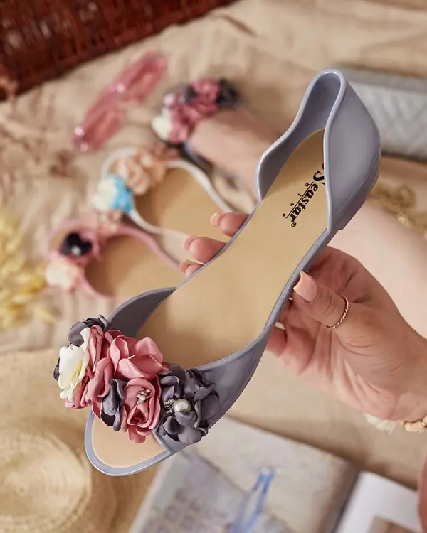 Resti Resti Rubber ballerinas with flower Koddies