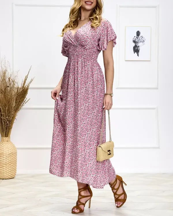 Resti Resti Women's floral pink midi dress - Clothing