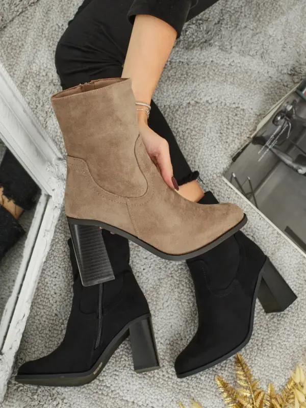 Resti Resti Women's Rune Fast Faux Suede Heeled Ankle Boots