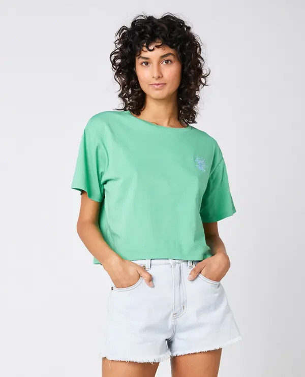 Rip Curl Rip Curl T-shirt SEARCH ICON CROP TEE Green