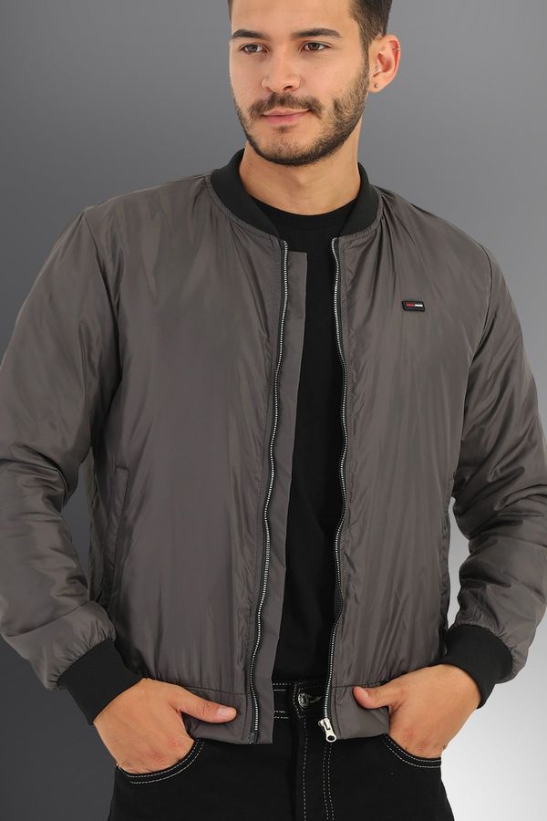 River Club River Club Muška antracit voda i vjetar otporan unutarnji prošiveni vlakni zimski sportski kaput.