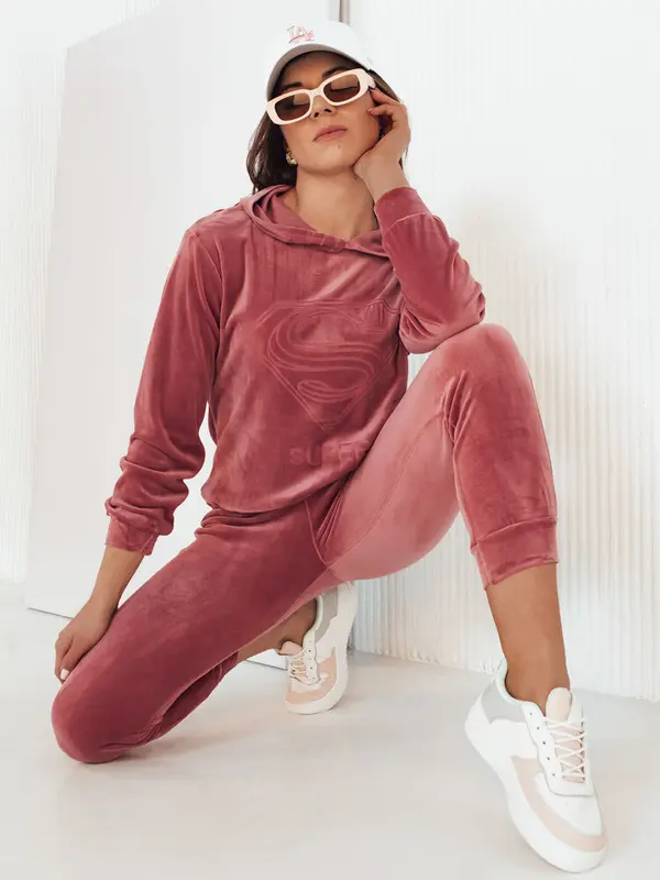DStreet Różowy damski komplet welurowy Vogue Velour Dstreet
