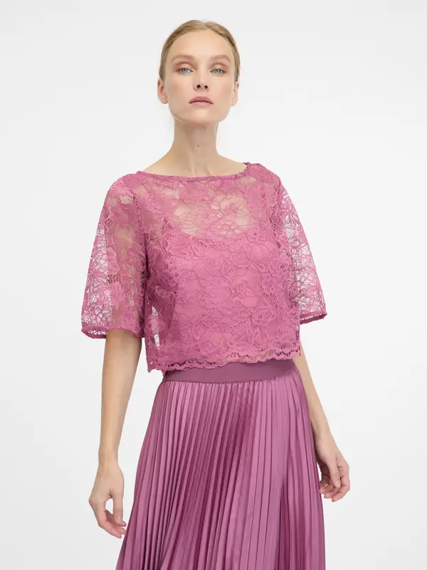 Orsay Ružičasta čipkasta bluza ORSAY
