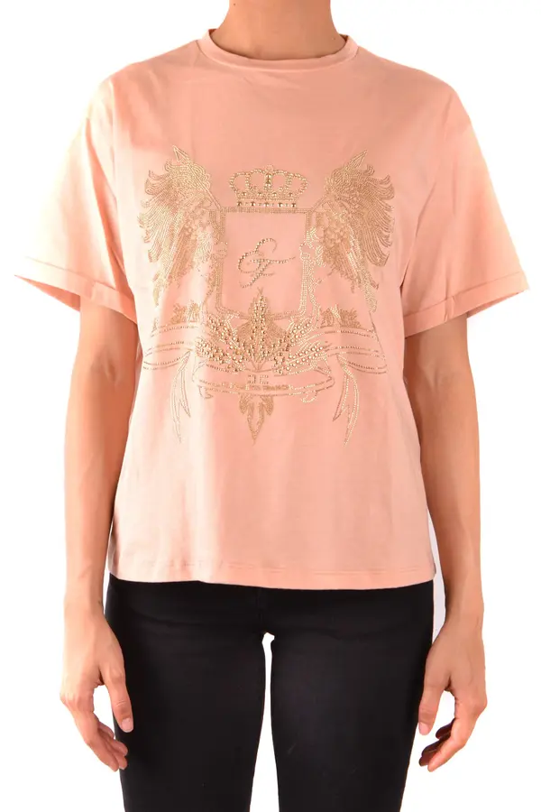 Elisabetta Franchi Ružičasta majica kratkih rukava Elisabetta Franchi